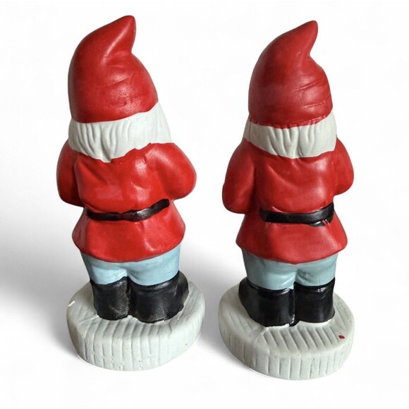 VTG 2 GOT Santa Claus Porcelain Figurines Christmas Gnomes Ceramic Holiday Gifts - Picture 2 of 4